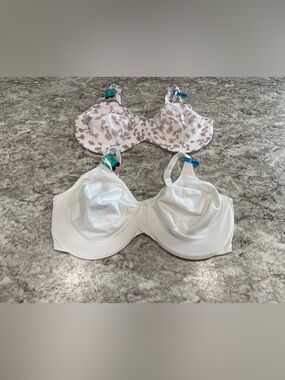 2- Bali Minimizer Bra 42DDD - NWT - white & floral